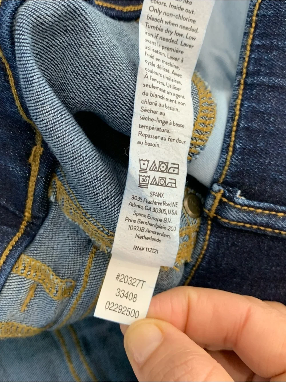 SPANX High Rise Flare Jeans Size 2X Tall Women Blue Denim Tummy Control Wide Leg